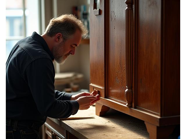 Restauratie van een antiek Art Deco dressoir